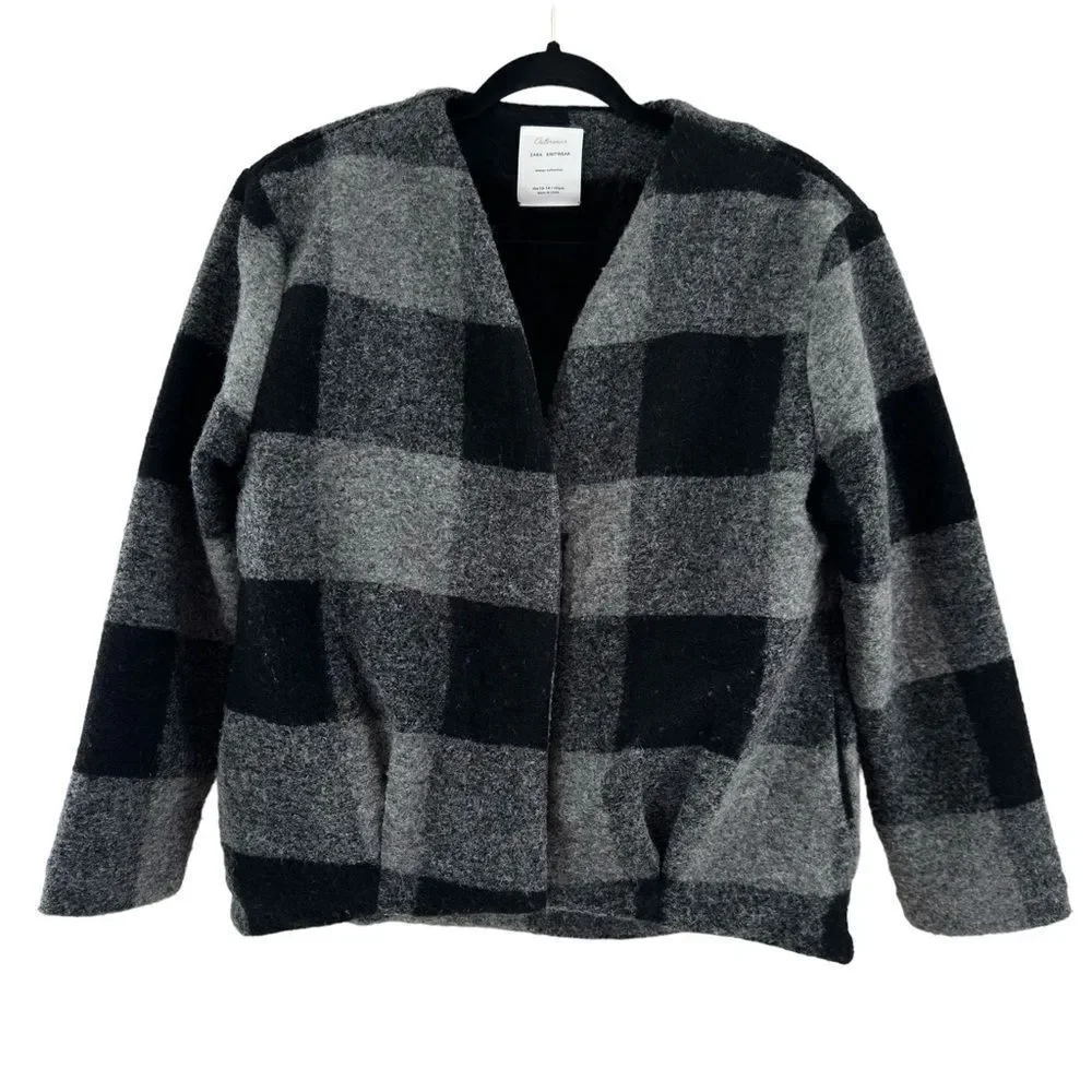 Plaid Black and Gray Women's Jacket - Picture 1 of 8